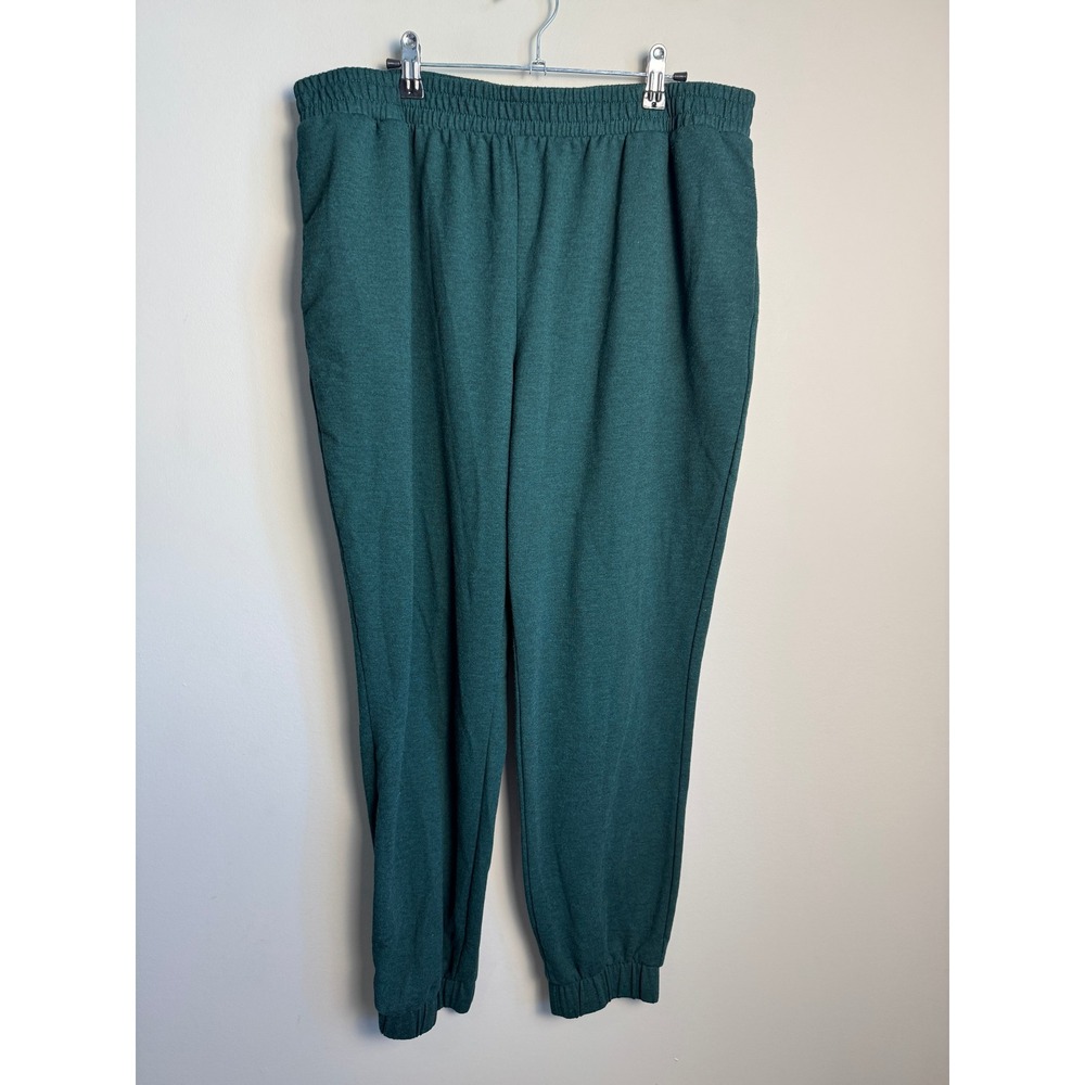 La Senza Womens Green Joggers XL Lounge Pajama Athleisure Soft Cozy Pocket